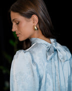 FLOYD Bluse Alvira Satin - Ice Blue