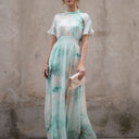 Maxikjole Liane Satin Blom