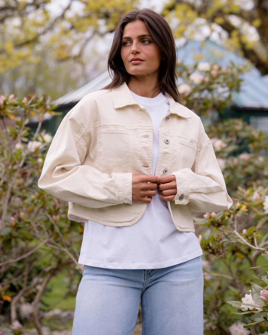 FLOYD Denimjakke Abek 5790 - Ivory