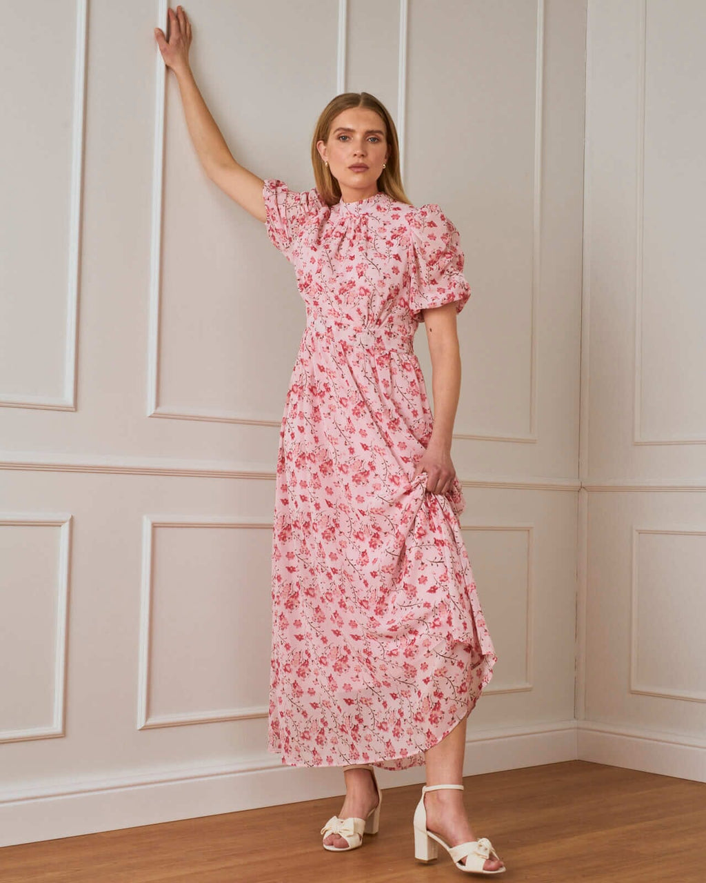 FLOYD Maxikjole Emmeli Flower - Pink
