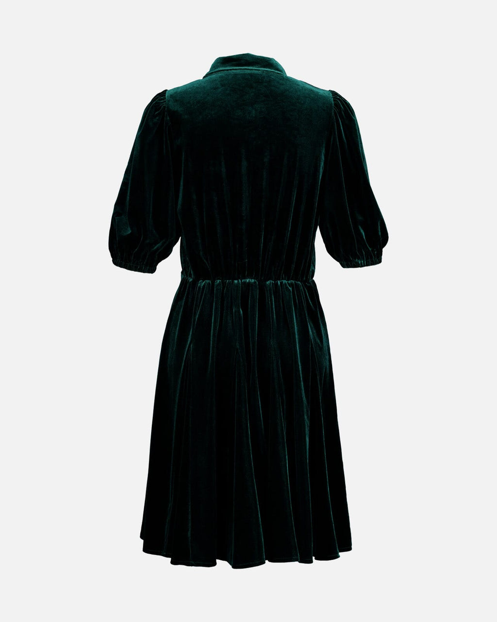 FLOYD Skjortekjole Lavina Velvet - Dark Green