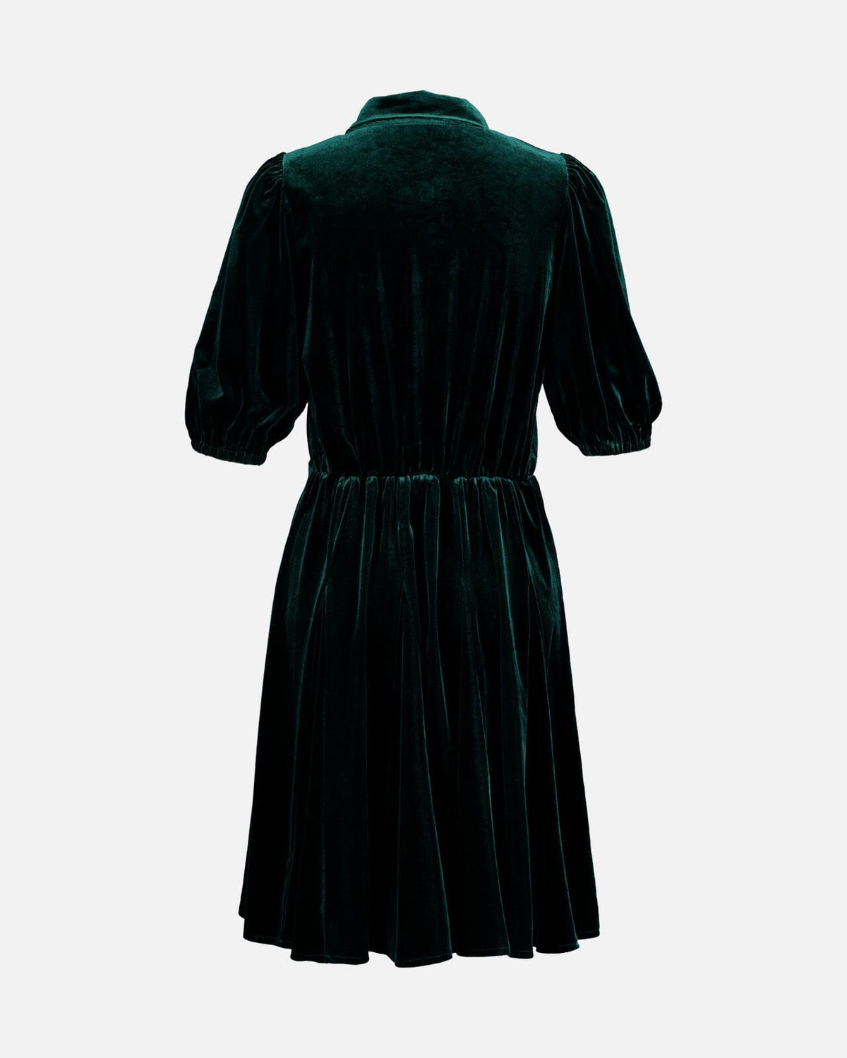 FLOYD Skjortekjole Lavina Velvet - Dark Green