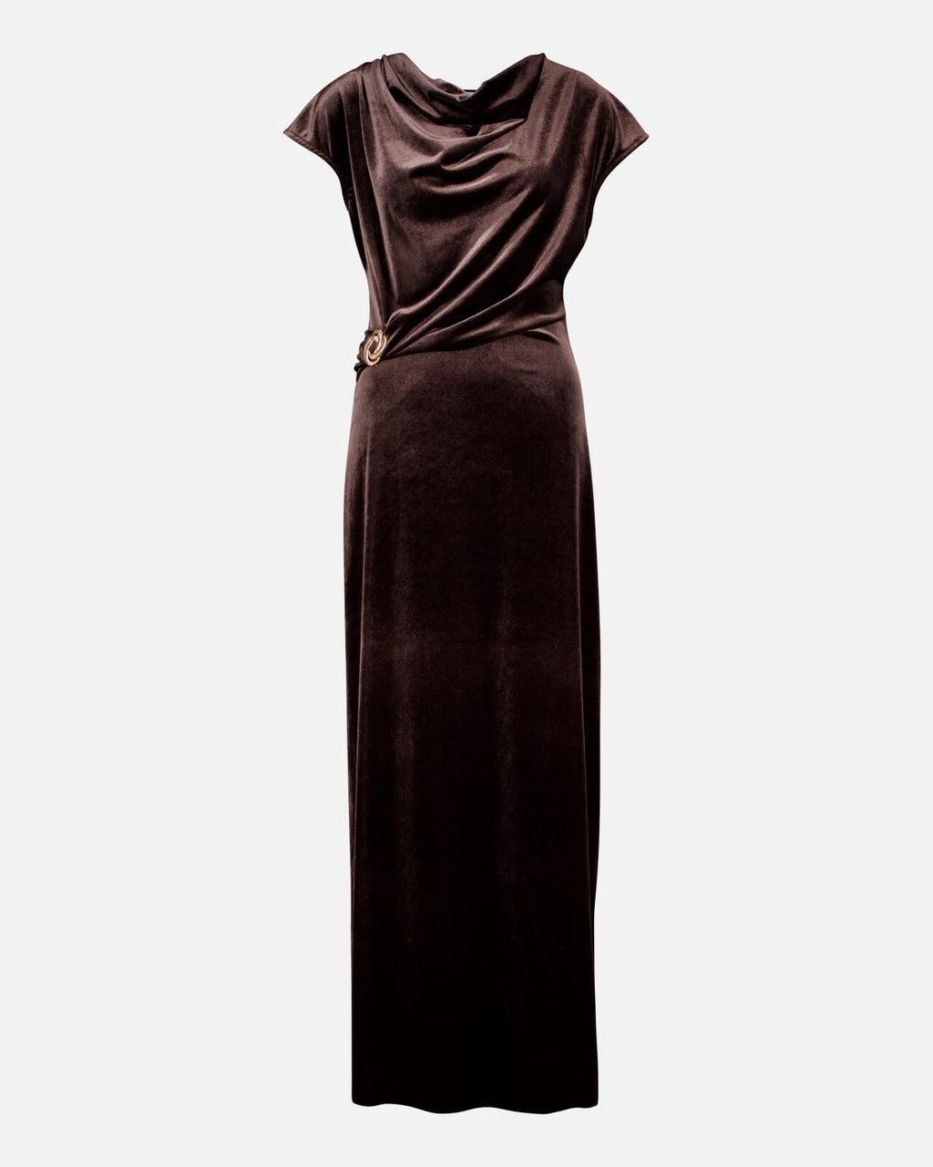 FLOYD Maxikjole Lucina Velvet - Brown