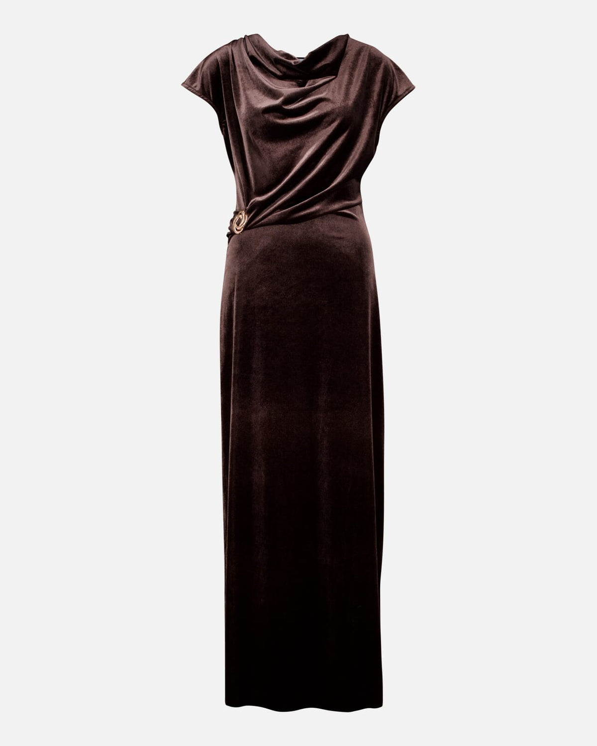 FLOYD Maxikjole Lucina Velvet - Brown