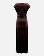 FLOYD Maxikjole Lucina Velvet - Brown