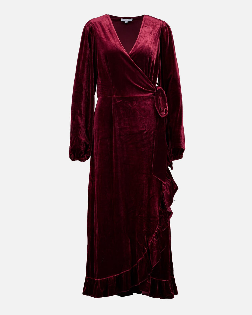 FLOYD Omslagskjole Lula Velvet - Bordeaux