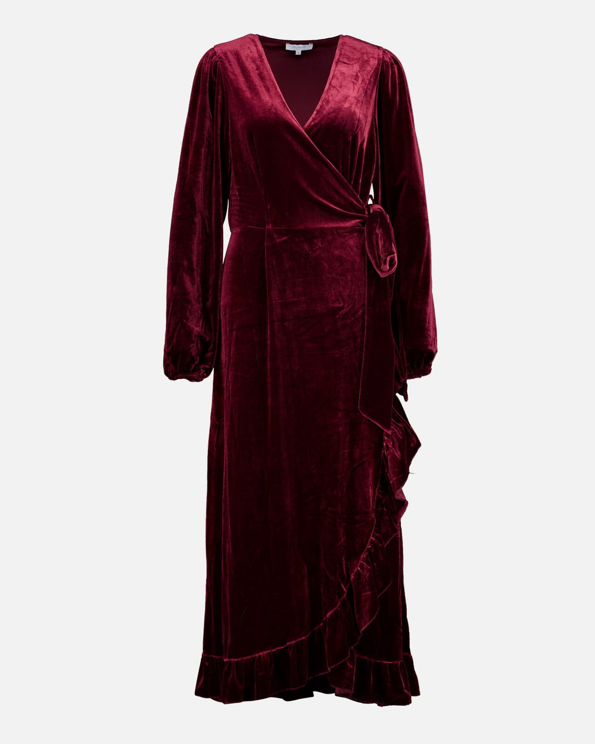FLOYD Omslagskjole Lula Velvet - Bordeaux
