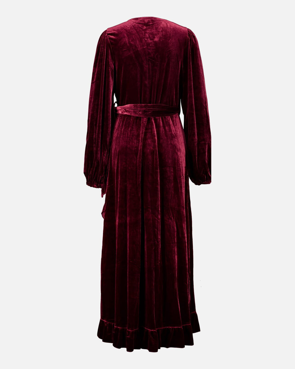 FLOYD Omslagskjole Lula Velvet - Bordeaux