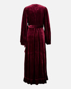 FLOYD Omslagskjole Lula Velvet - Bordeaux