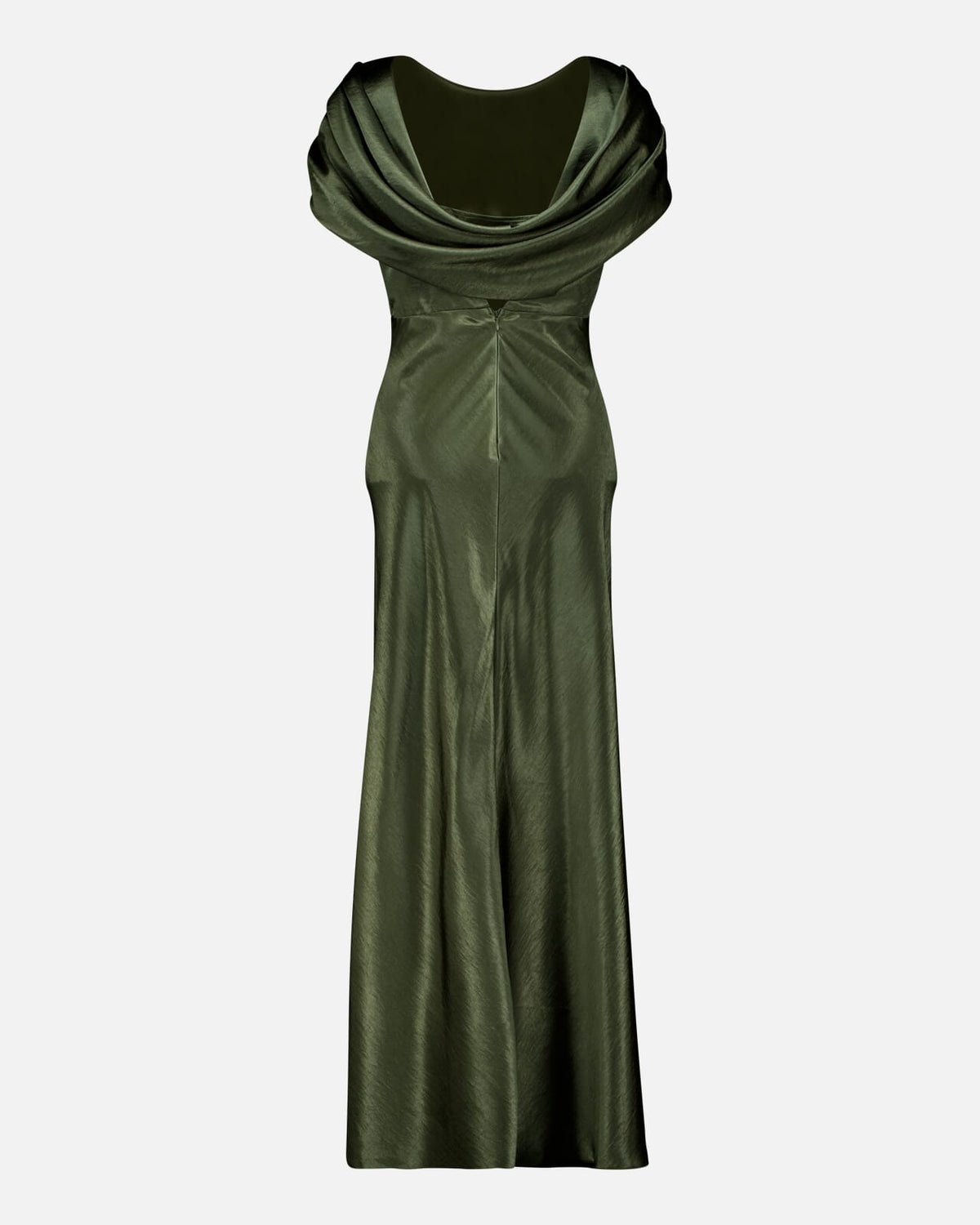 FLOYD Maxikjole Amaris Heavy Satin - Mossy Green