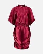 FLOYD Kjole Nadina Satin Stretch - Bordeaux