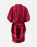 FLOYD Kjole Nadina Satin Stretch - Bordeaux