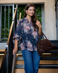 FLOYD Bluse Silene Cora - Navy