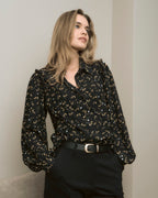FLOYD Skjorte Kaja - Black/ Yellow