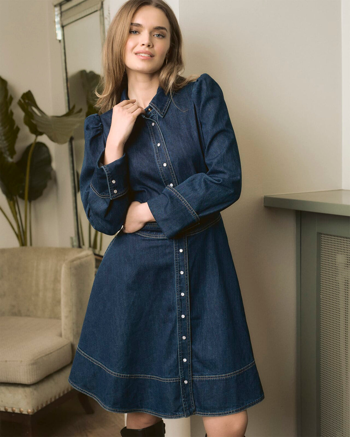 FLOYD Denimkjole Hillary Denim - Dark J. Blue