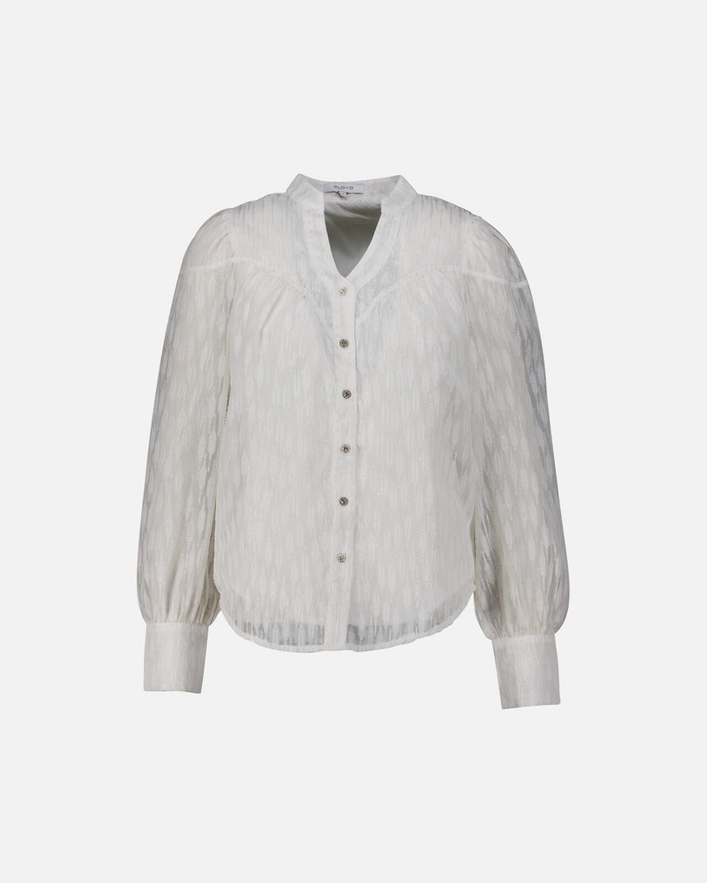 FLOYD Bluse Olivia Lurex - White
