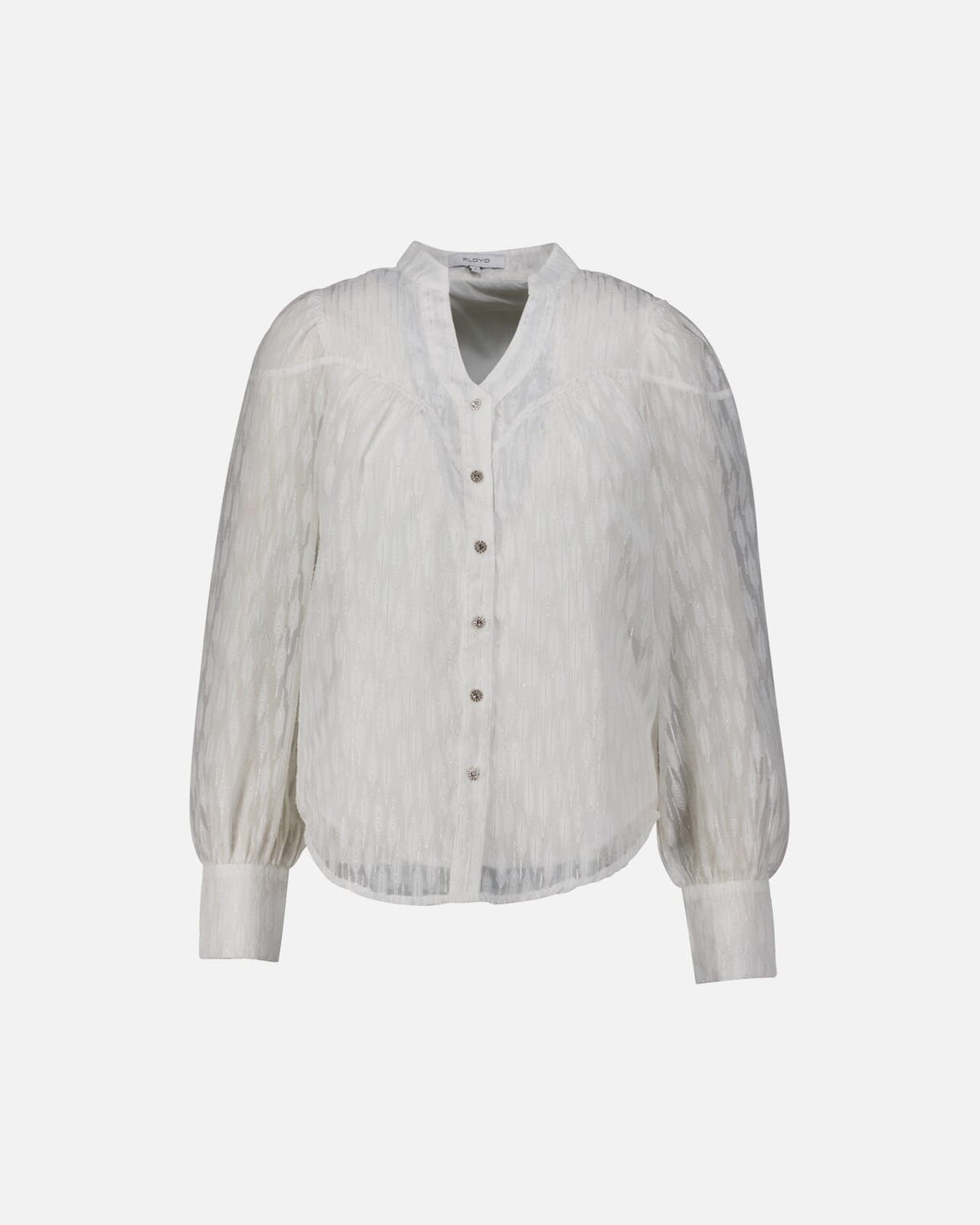 FLOYD Bluse Olivia Lurex - White