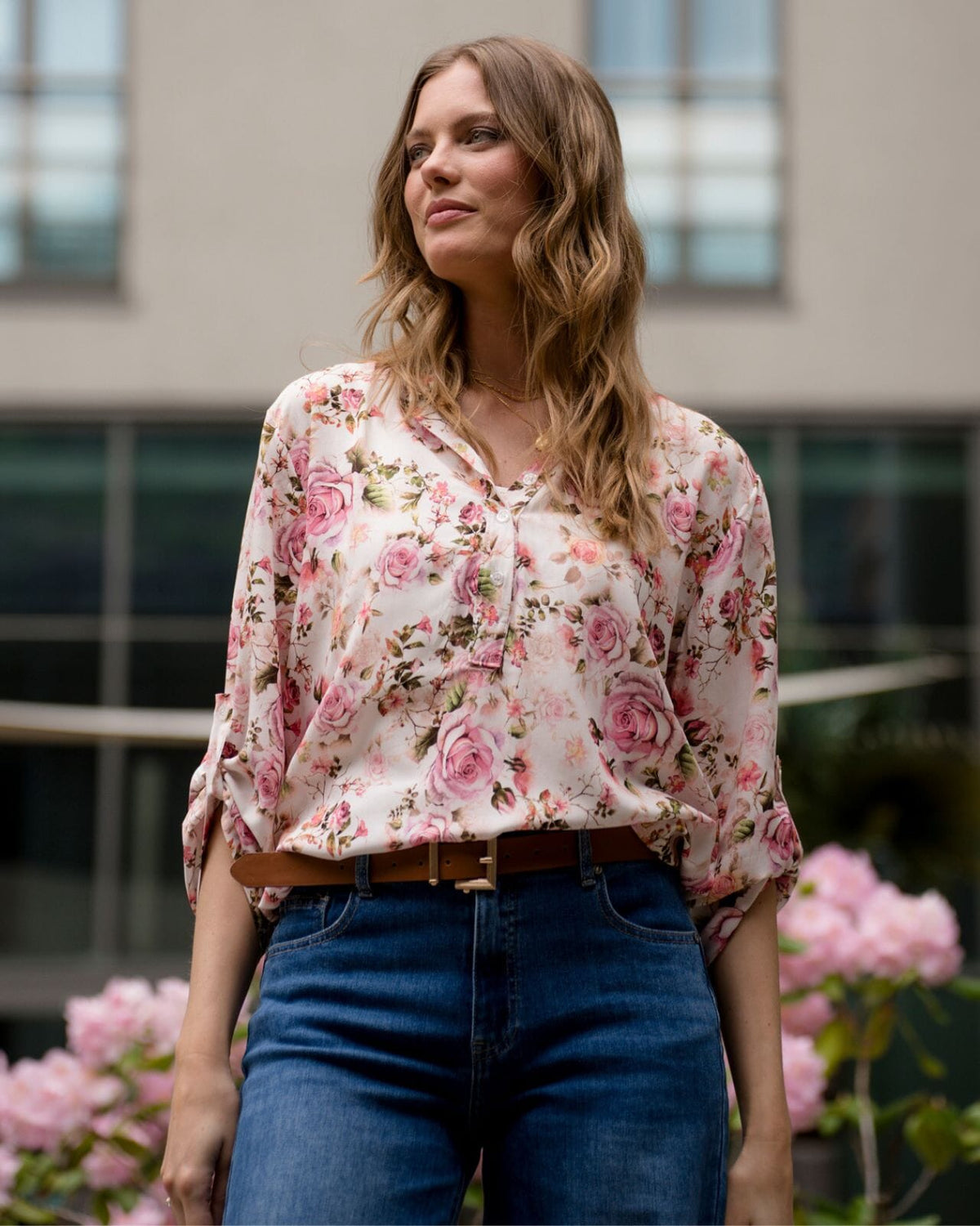 FLOYD Bluse Erica Ros - Rose Petal