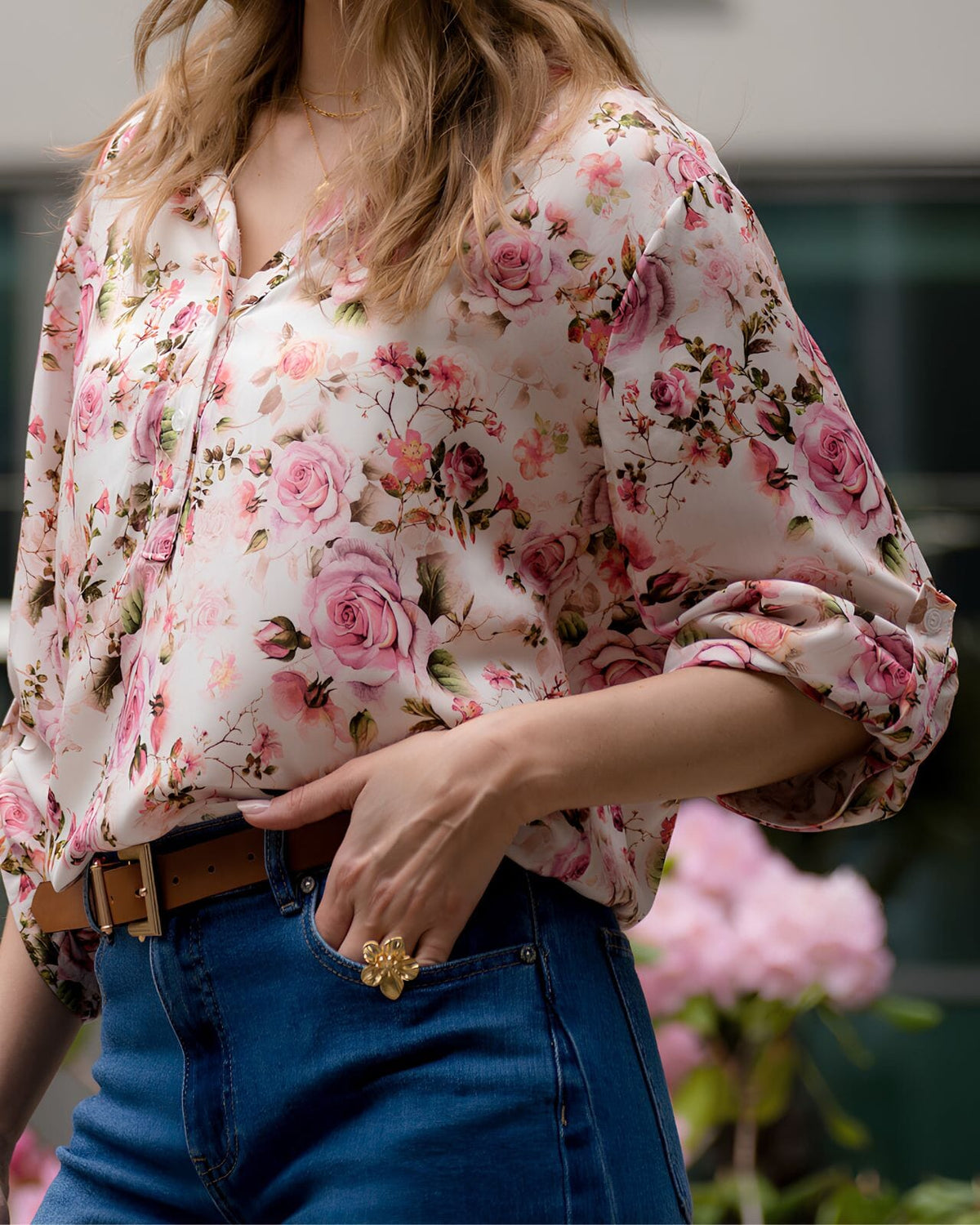 FLOYD Bluse Erica Ros - Rose Petal