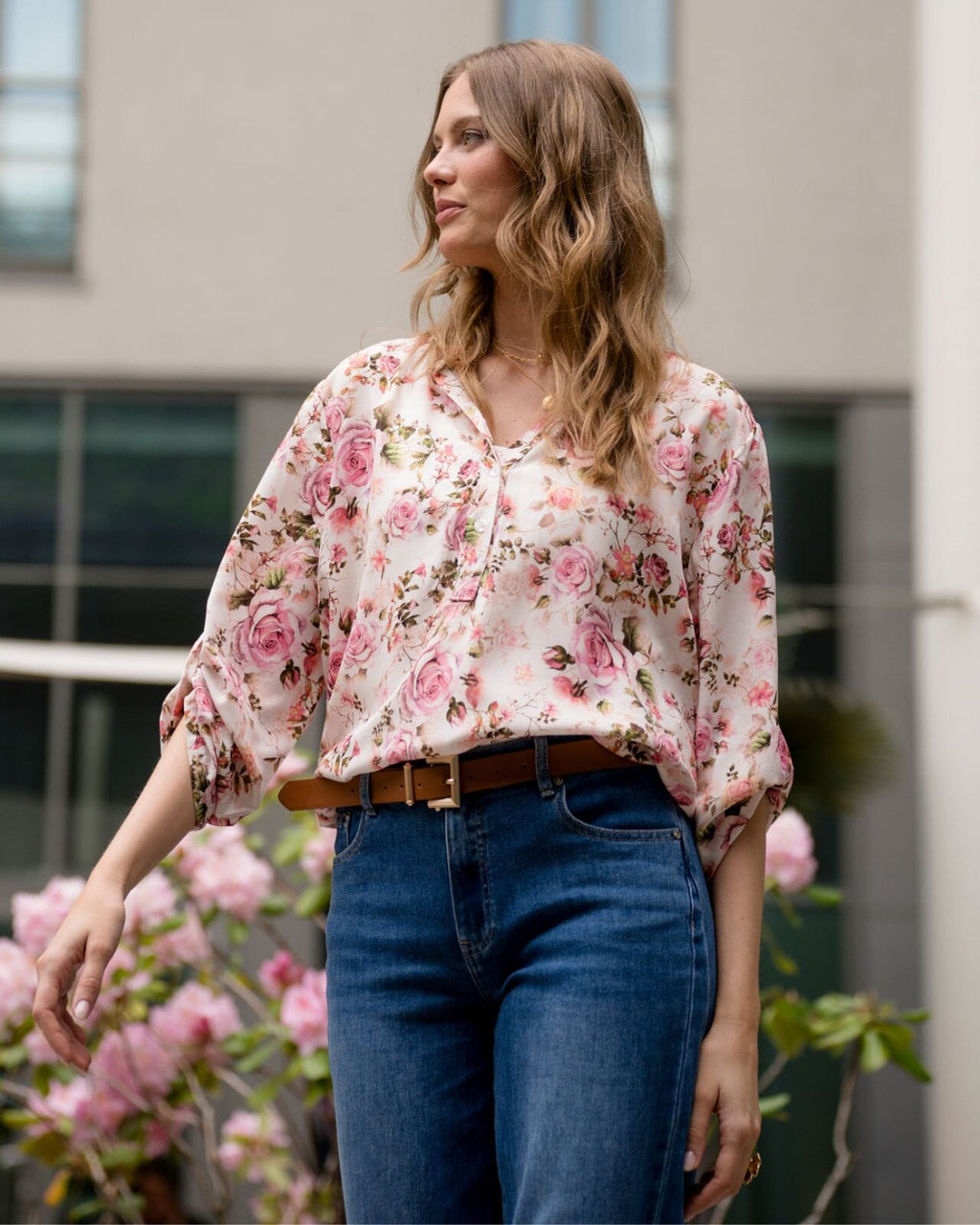 FLOYD Bluse Erica Ros - Rose Petal