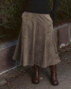 FLOYD Skjørt Marline Suede - Mossy Green