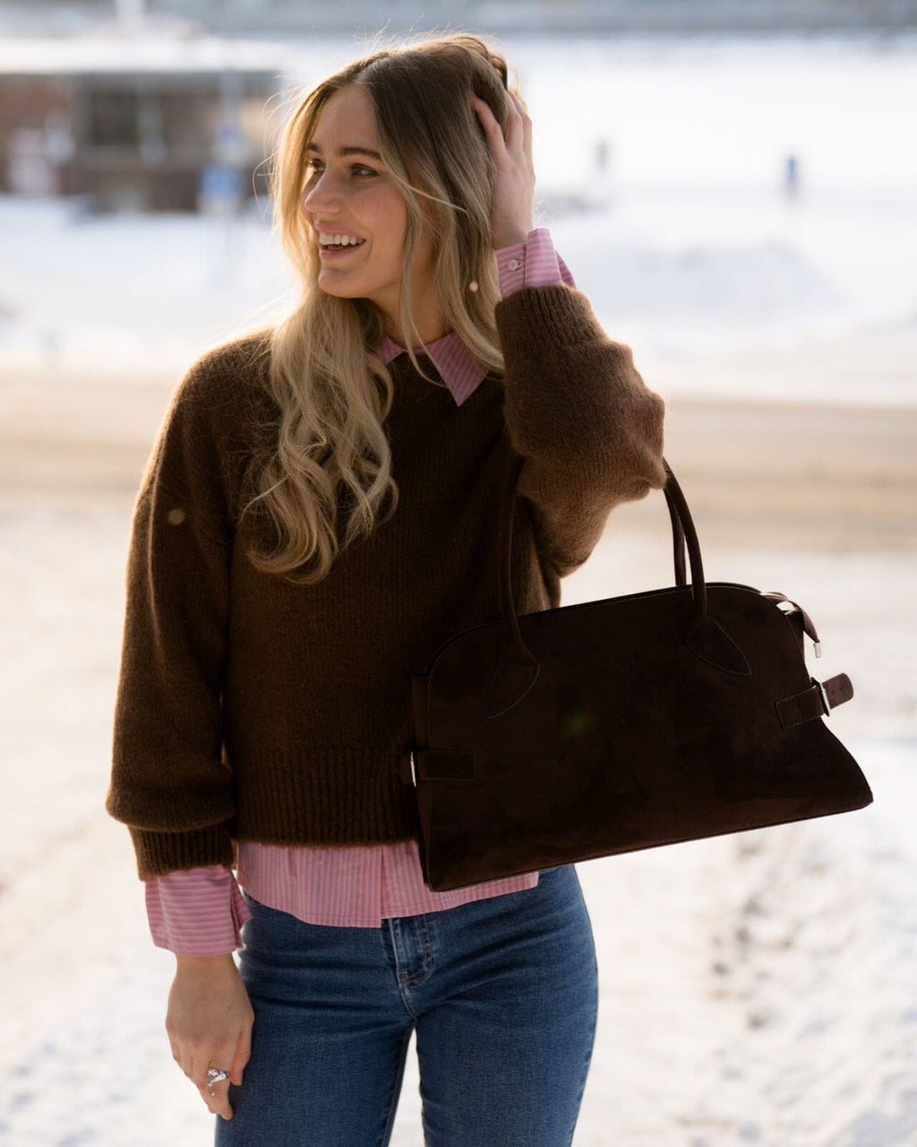 FLOYD Strikkegenser Lonny Ullmiks - Brown