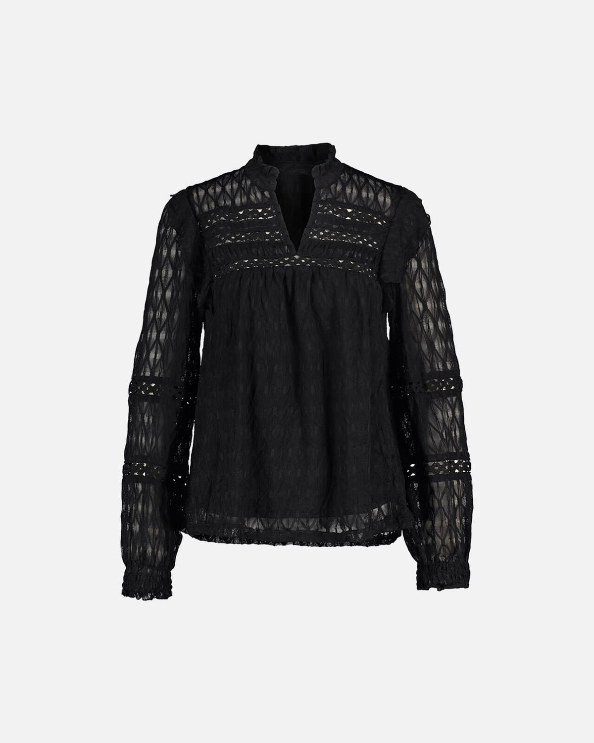 FLOYD Bluse Demi Lace - Black