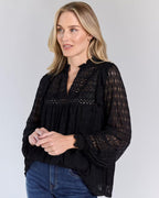 FLOYD Bluse Demi Lace - Black
