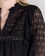 FLOYD Bluse Demi Lace - Black