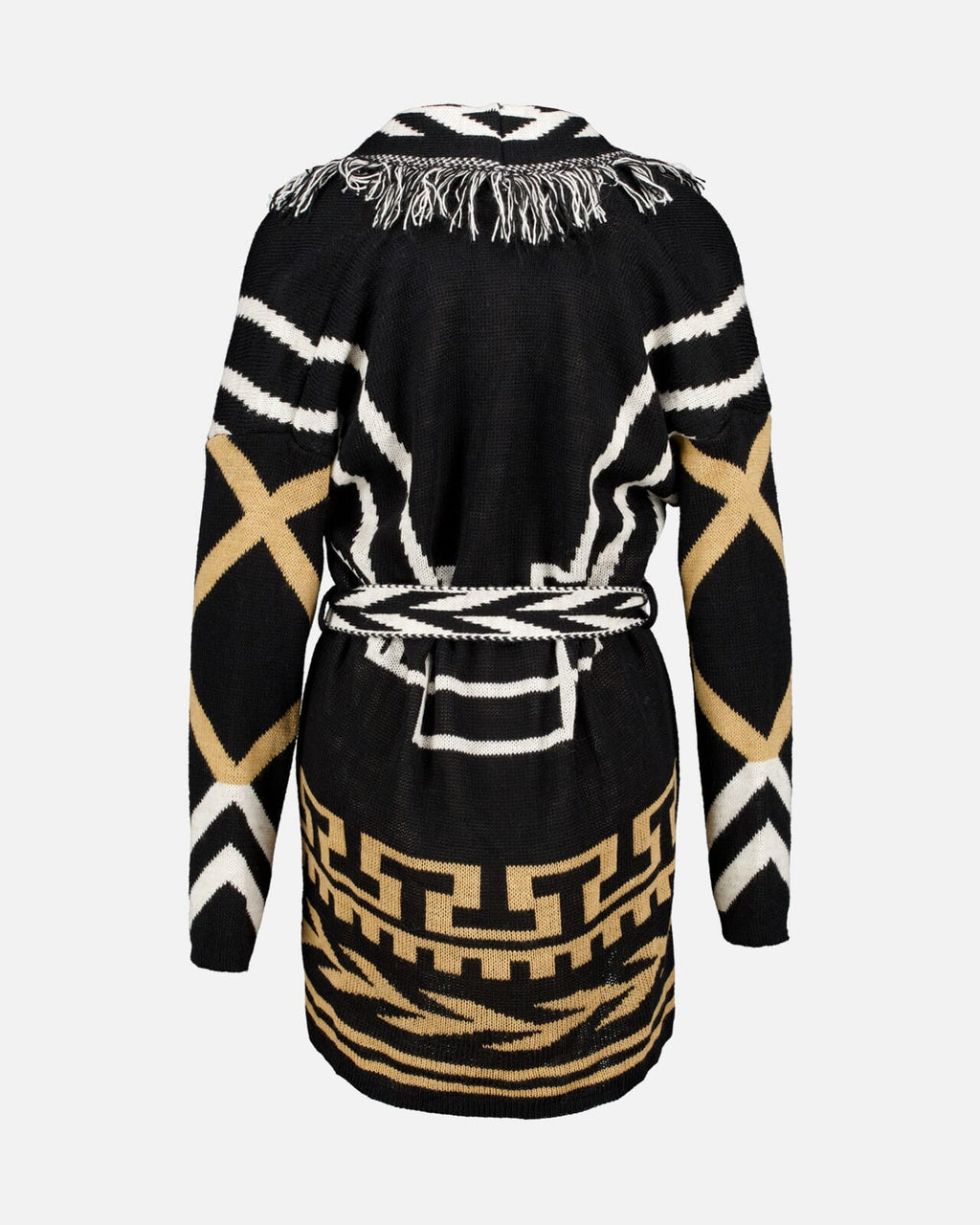 FLOYD Cardigan Tahina - Black/ Beige/ Offwhite