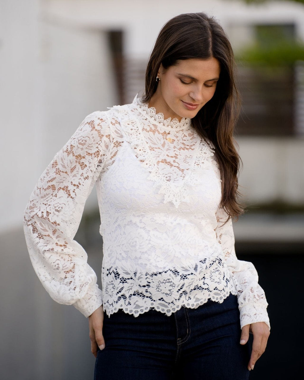 FLOYD Blondetopp Adina Lace - Offwhite