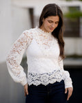 FLOYD Blondetopp Adina Lace - Offwhite