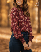 FLOYD Bluse Juliet Ros - Bordeaux