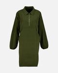 FLOYD Kjole Randi Zip - Army Green