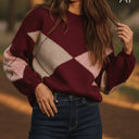Strikkegenser Talia Check