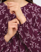 Fransa Bluse Merle BL 5 - Flower Drop/ Port Royale