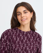 Fransa Midikjole Merle DR4 - Flower Drop/ Port Royale