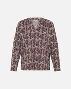 FRANSA Bluse Seen Tee - Entanglesmall Brown/ Port R.
