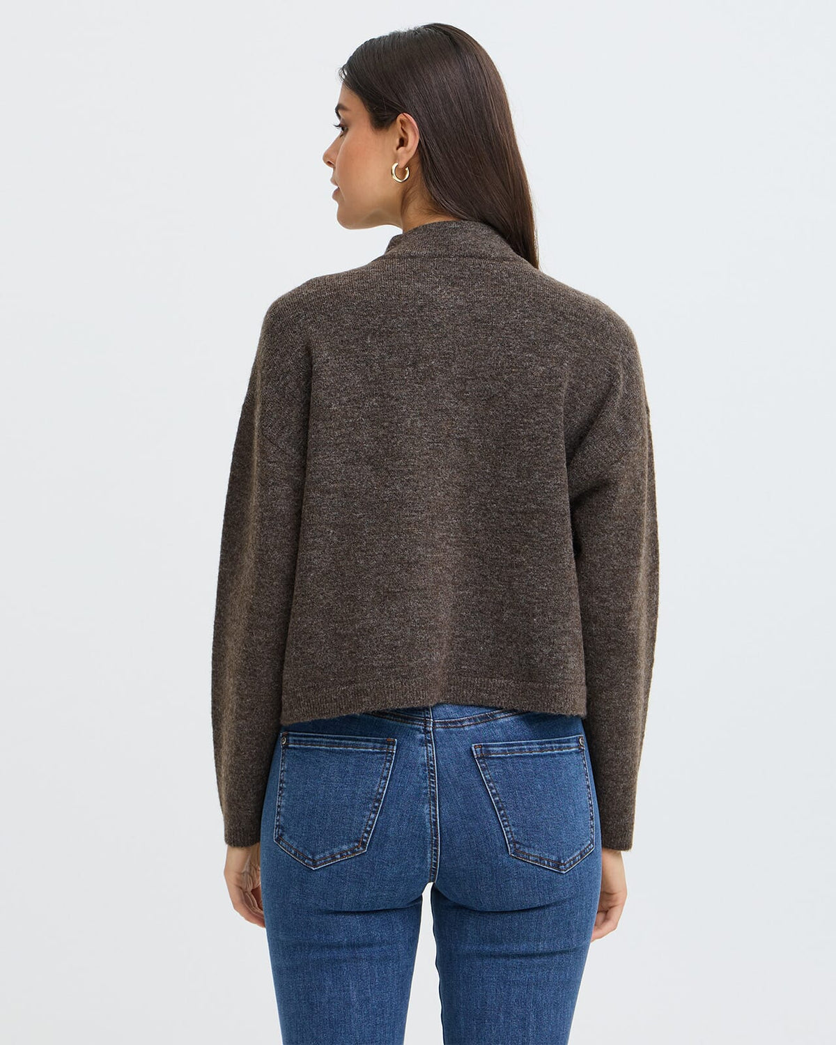 Fransa Cardigan Sanny Ullmiks Car 10 - Hot Fudge Melange