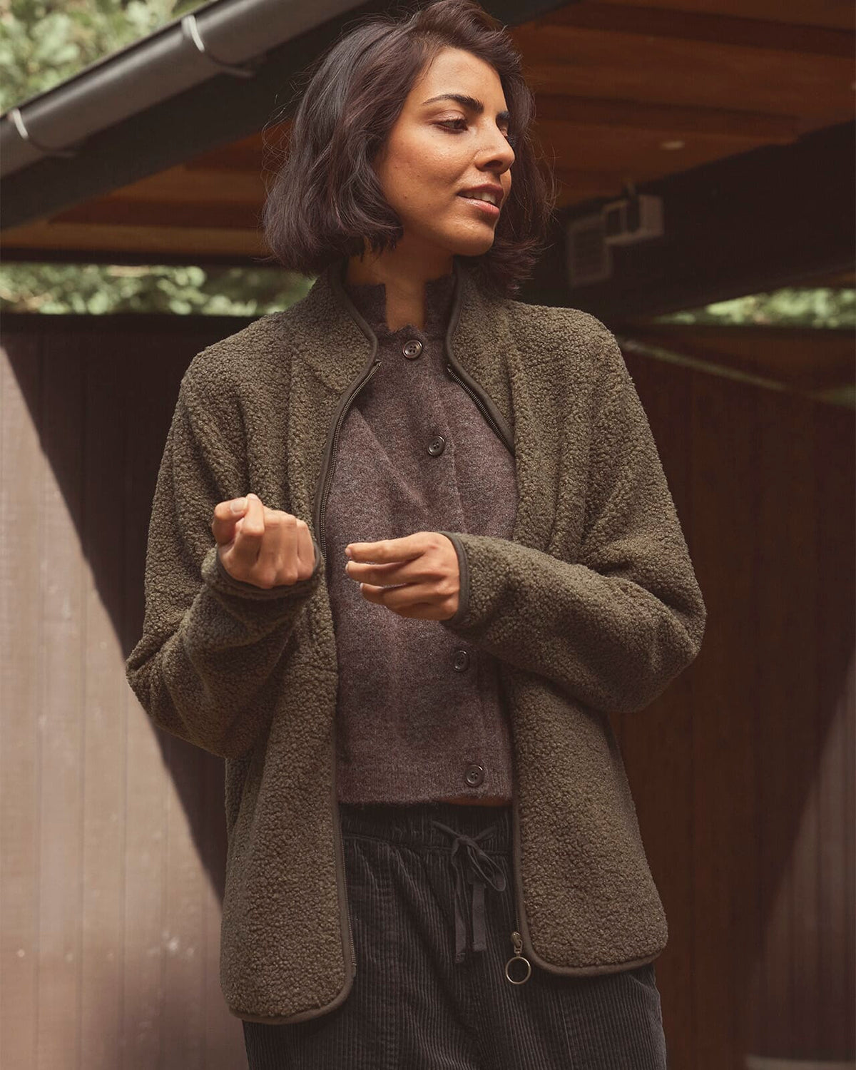 Fransa Cardigan Sanny Ullmiks Car 10 - Hot Fudge Melange