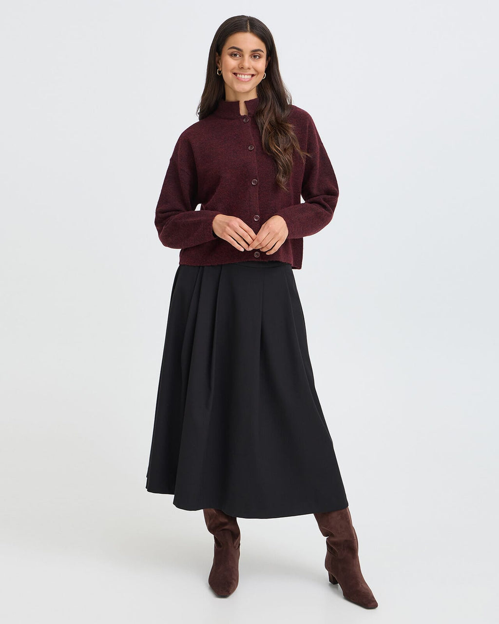 Fransa Cardigan Sanny Ullmiks Car 10 - Port Royale Melange