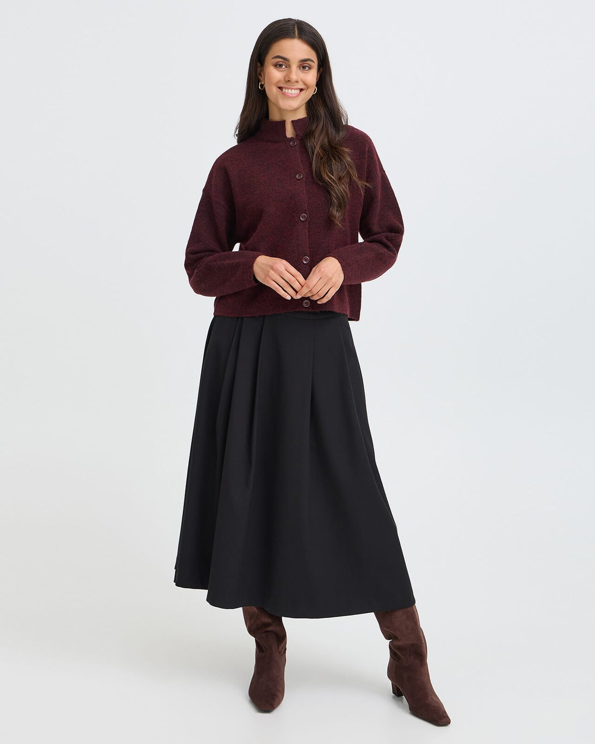 Fransa Cardigan Sanny Ullmiks Car 10 - Port Royale Melange