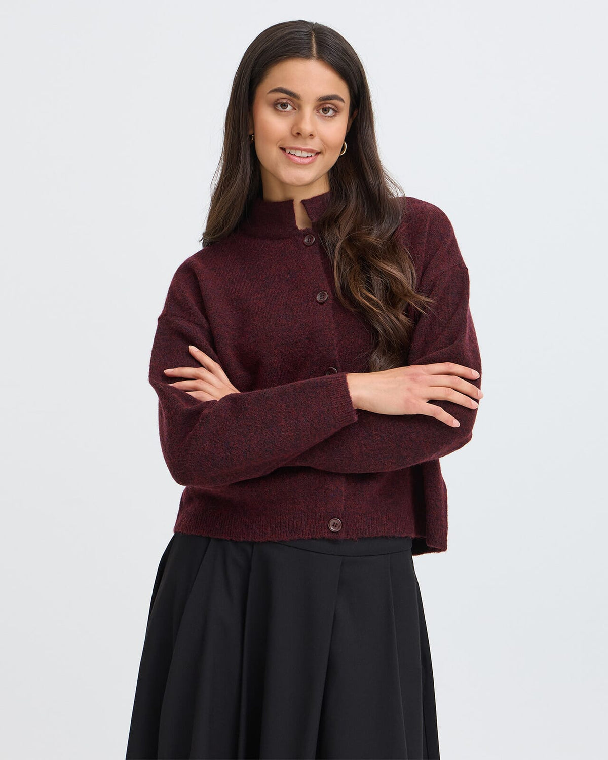 Fransa Cardigan Sanny Ullmiks Car 10 - Port Royale Melange