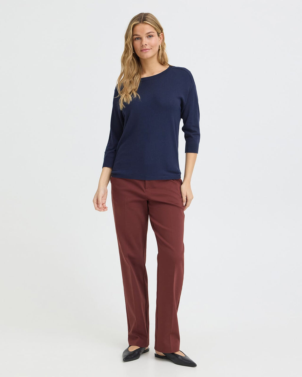 Fransa Topp Mary PU17 - Navy Blazer