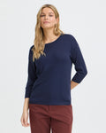 Fransa Topp Mary PU17 - Navy Blazer