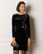 FLOYD Kjole Gloria Velvet - Black
