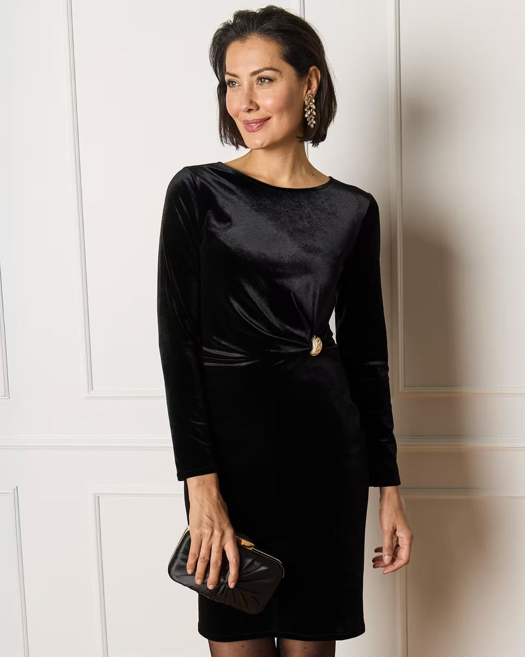 FLOYD Kjole Gloria Velvet - Black
