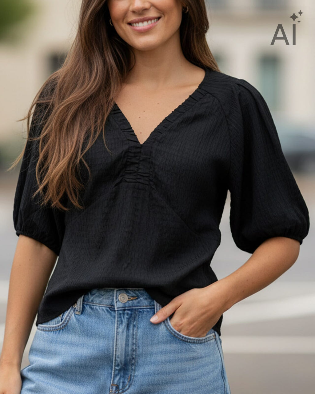 FLOYD Topp Helene Uni - Black