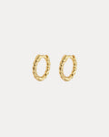 Emilia By Bon Dep Øreringer X-small twisted hoops - Gold