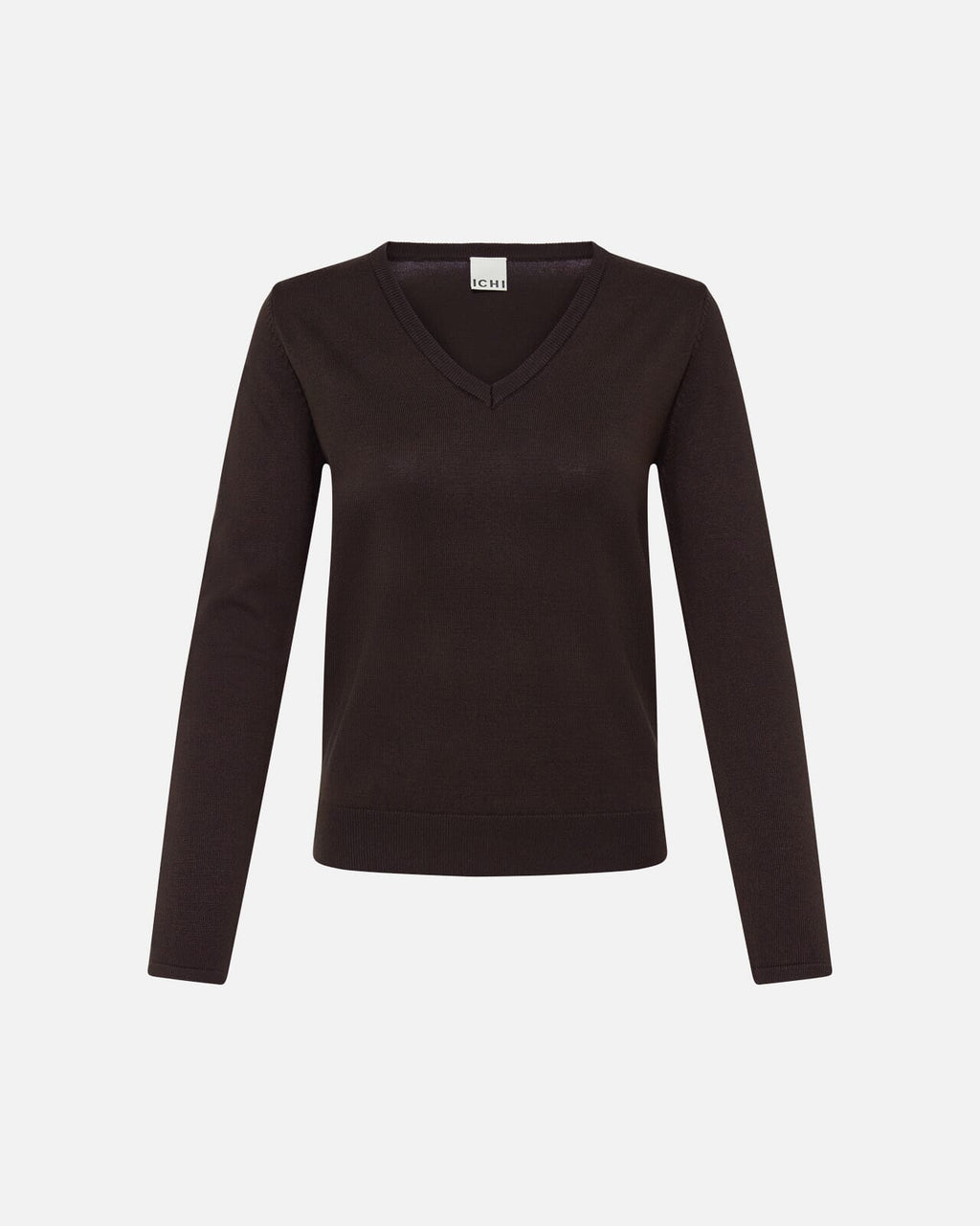 ICHI Genser Luls V-neck LS - Chocolate Torte